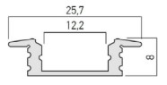 Profil LED 005 — montaj încastrat